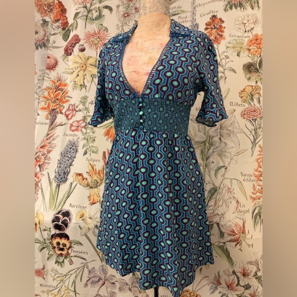 Urban Outfitters Dresses & Skirts - NWT Urban Outfitters Retro Geometric Turquoise Minidress